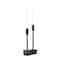 Black Aluminum Slim Candle Holder with Block Base Set